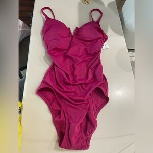 burgundy swimsuit one piece
